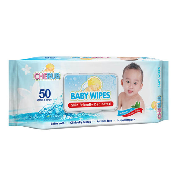 Cherub Baby Wipes 50s