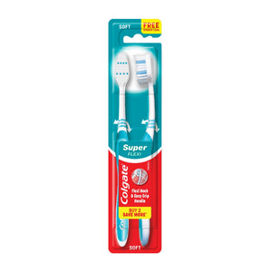 Colgate Toothbrush Super Flexi Soft with Cap 2pcs Twin Pack