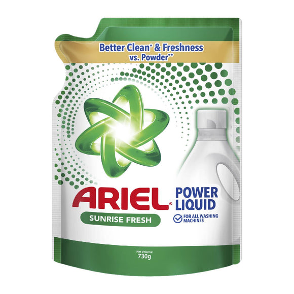 Ariel Power Liquid Detergent Sunrise Fresh Refill 730g