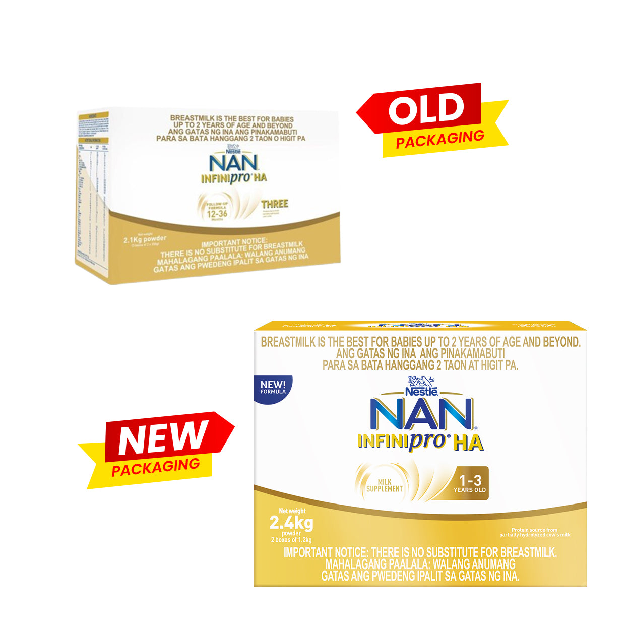 Nan Infinipro HA Milk Supplement 1-3 years old 2.1kg/2.4kg
