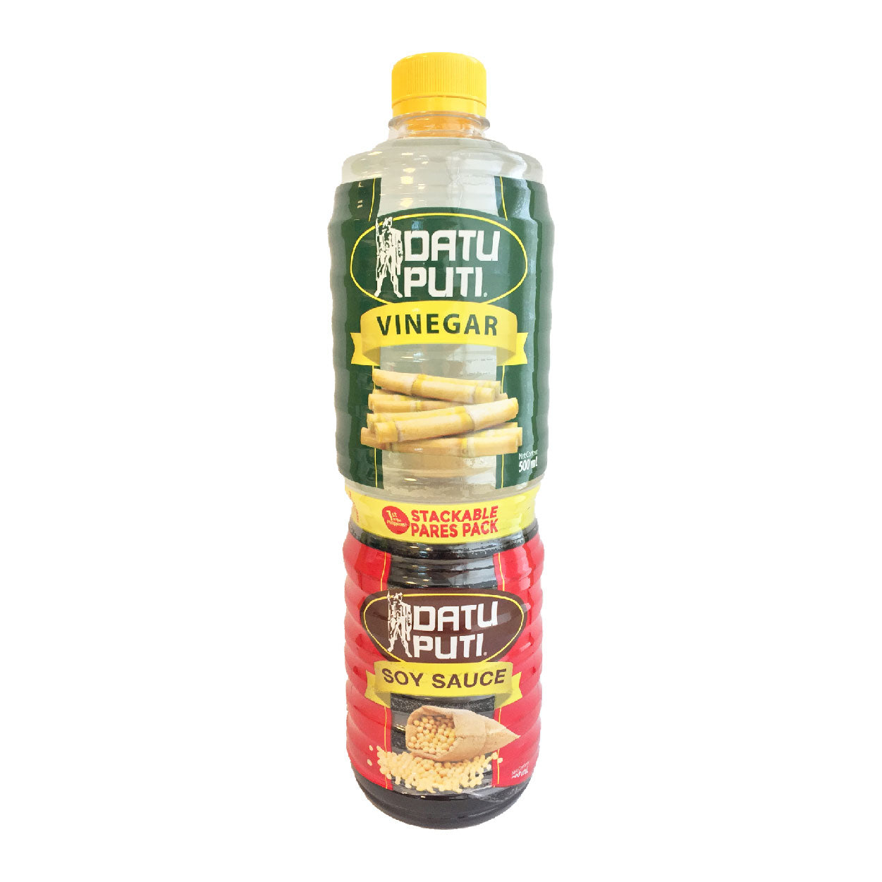 Datu Puti Stackable Pares Pack Vinegar & Soy Sauce 500ml