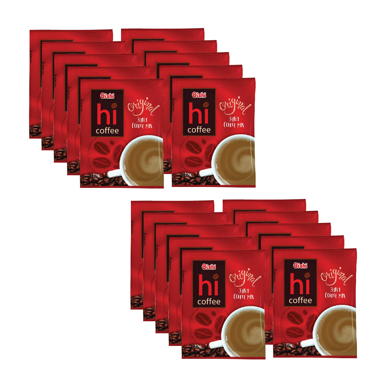 Oishi Hi Coffee Original 3in1 Coffee Mix 20x20g