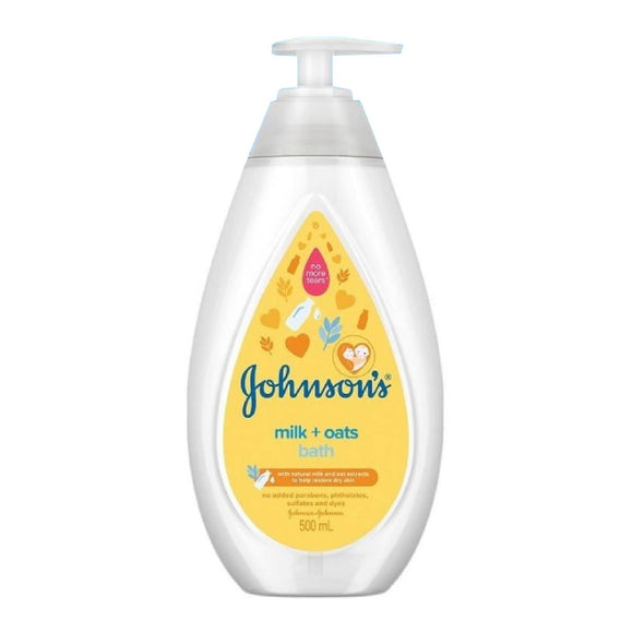 Johnsons Baby Bath Milk + Oats with Pump 500ml