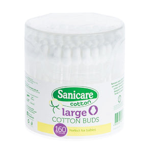 Sanicare Cotton Buds Large 160 Tips Cans