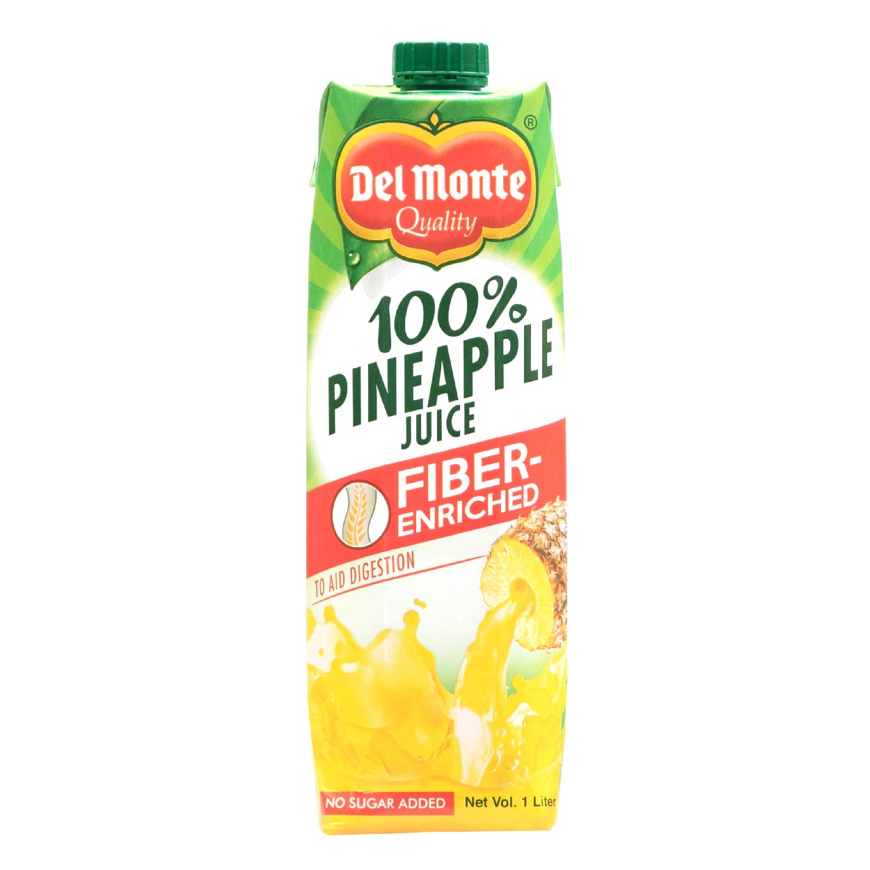 Del Monte 100% Pineapple Juice Fiber-Enriched 1L