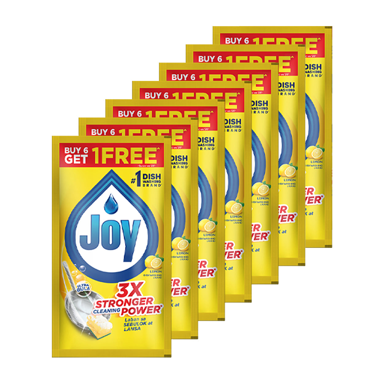 Joy Dishwashing Liquid Lemon 6x40ml + Free