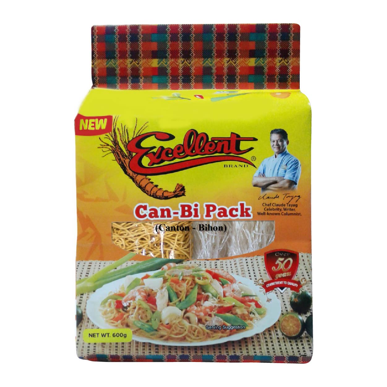 Excellent Pancit Canton Bihon Can-Bi Pack 600g