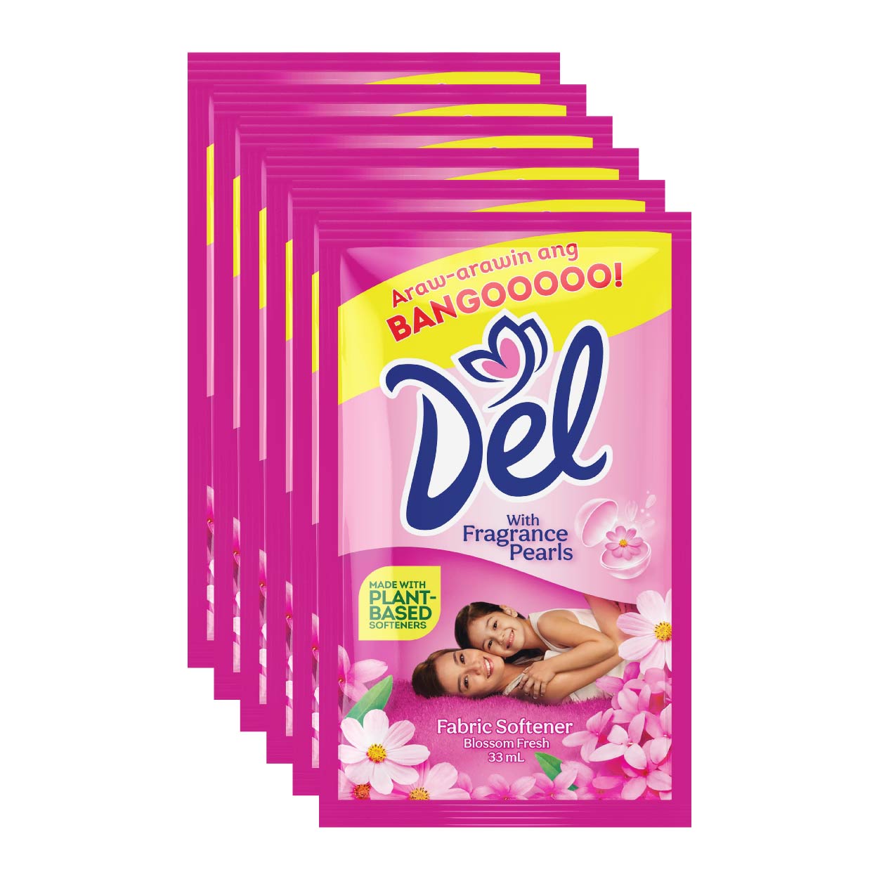 Del Fabric Softener Blossom Fresh Pink 6x33ml