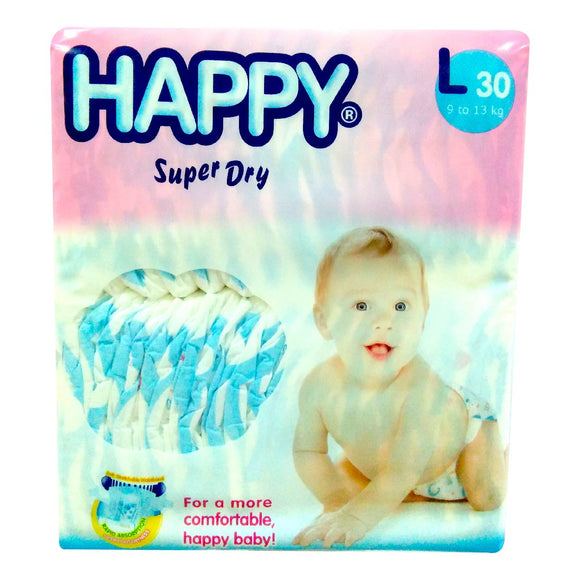 Happy Super Dry Diaper L 30s