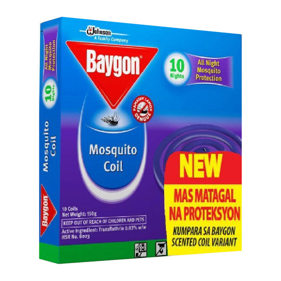 Baygon Mosquito Coil Lavender 150g Jumbo 10s