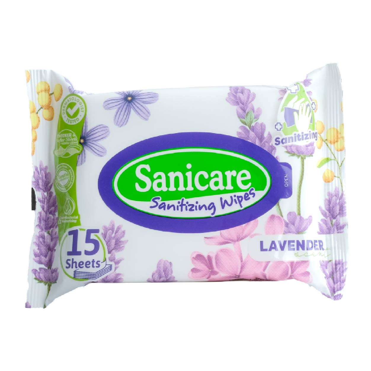 Sanicare Sanitizing Wipes Lavender 15s