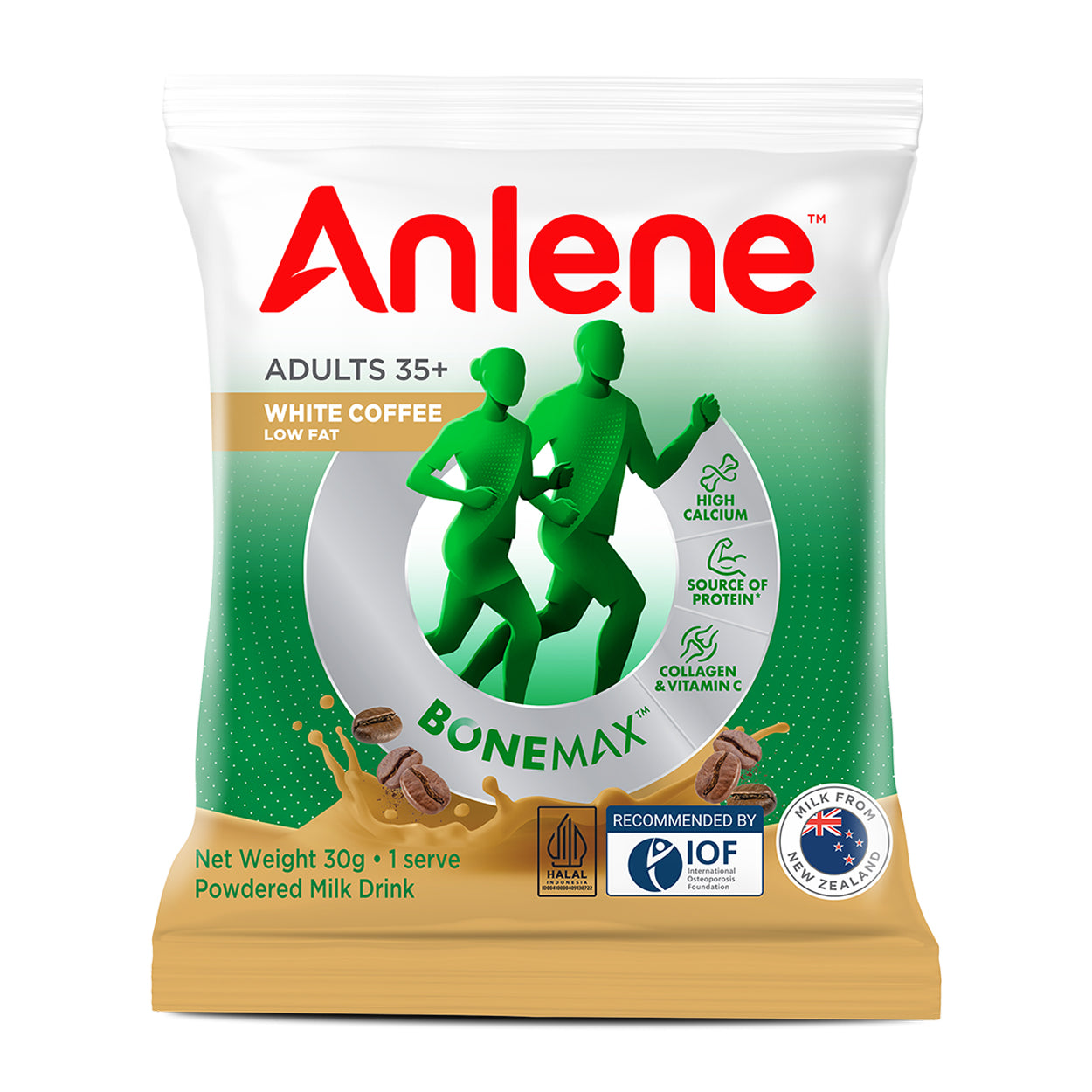 Anlene Bonemax Adults 35+ Powdered Milk Drink White Coffee 30g