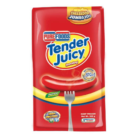 Purefoods Tender Juicy Hotdog Cheesedog Jumbo 10s 500g