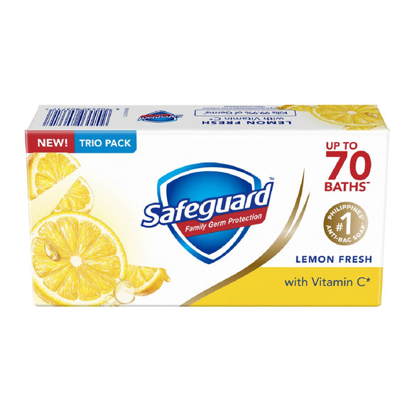 Safeguard Soap Lemon Fresh with Vitamin C Trio Pack 3x78g