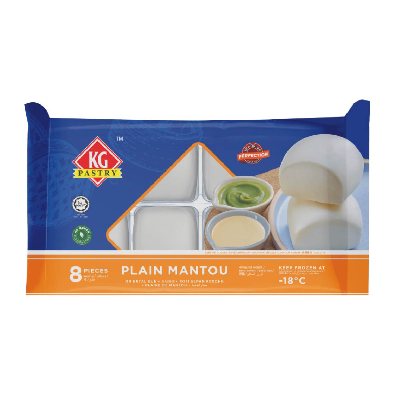 KG Pastry Plain Mantou 8s 400g