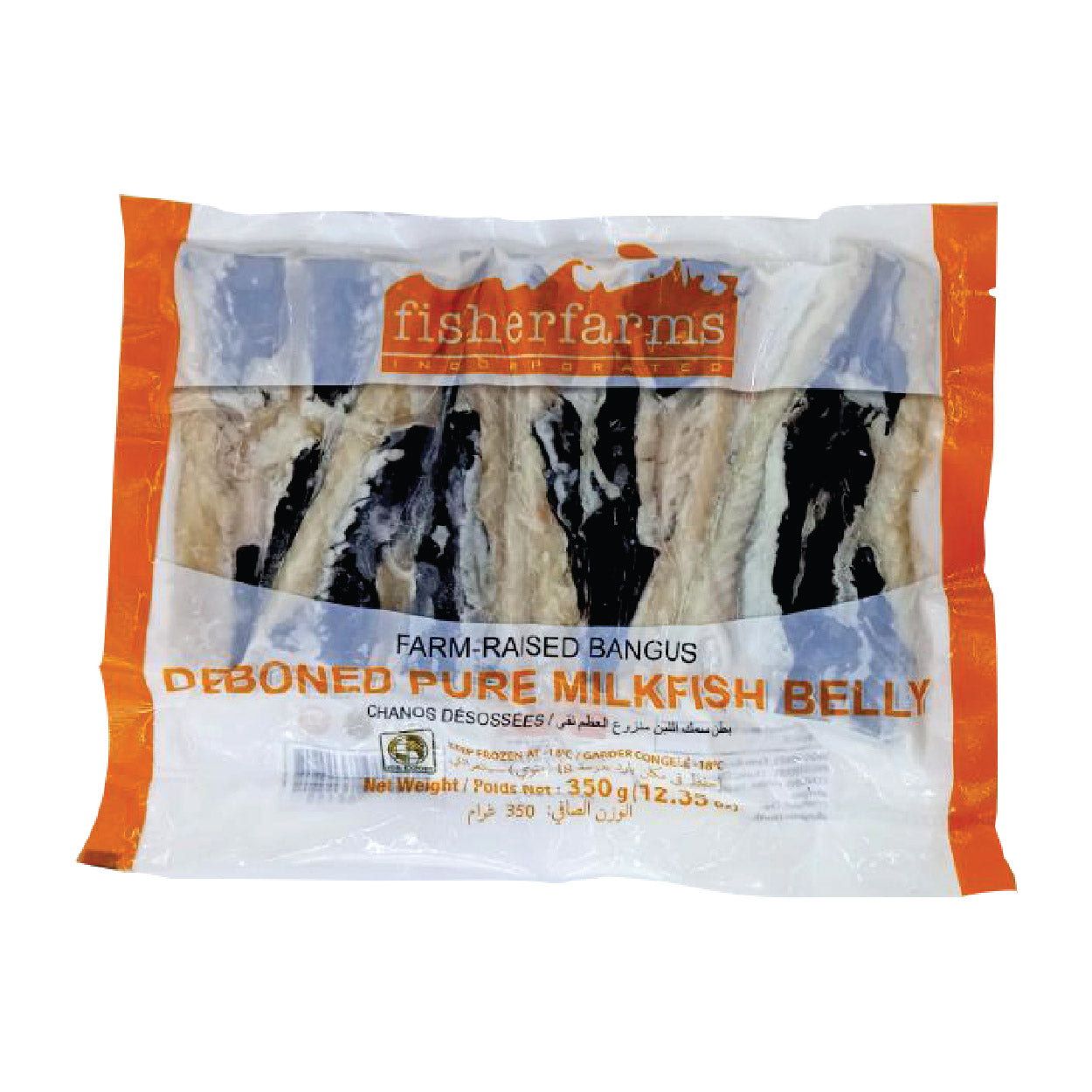Fisherfarms Frozen Deboned Pure Milkfish Bangus Belly 350g