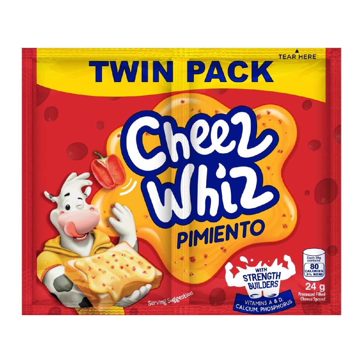 Cheez Whiz Pimiento Cheese Spread Twin Pack 24g