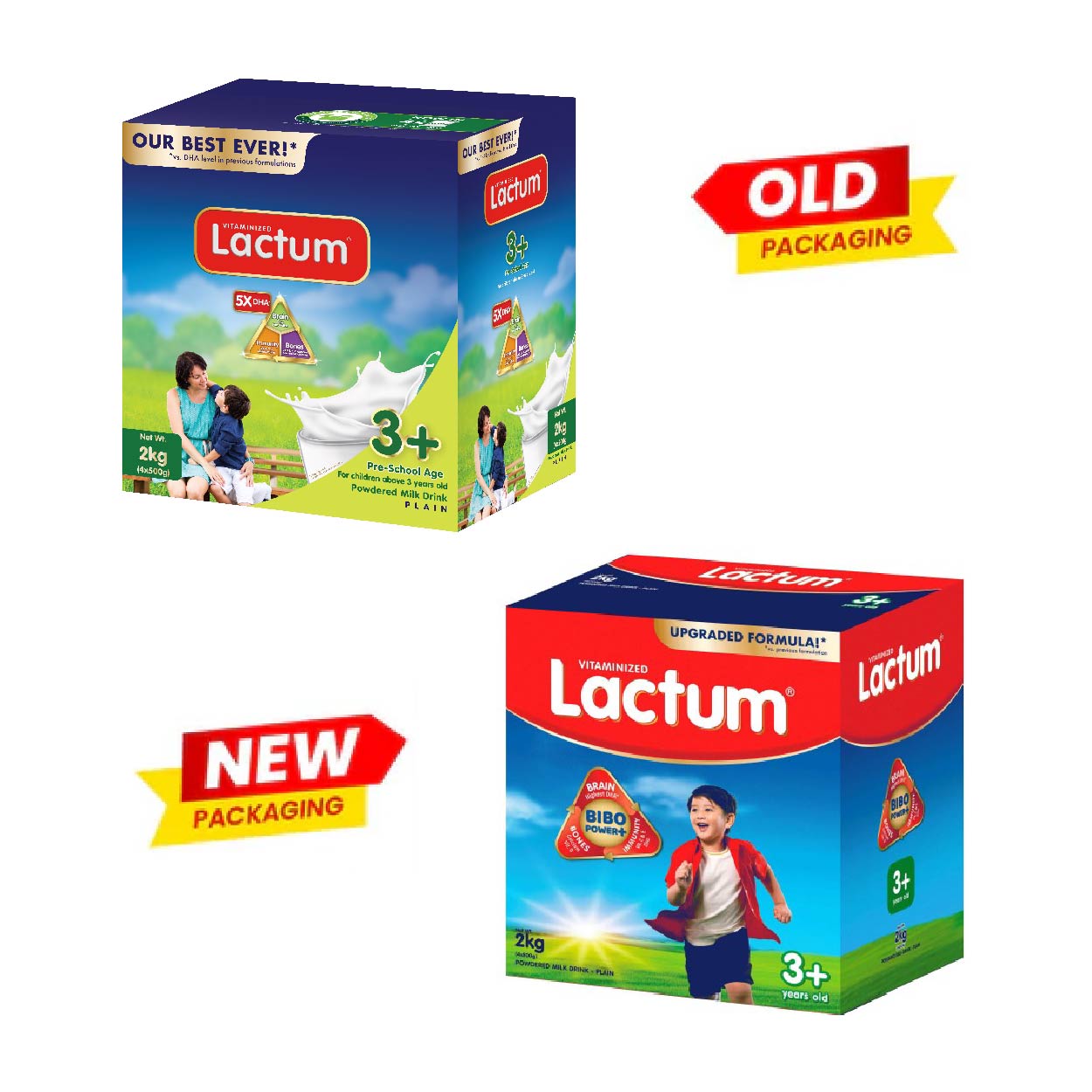 Lactum 3+ Powdered Milk Drink Plain 2kg