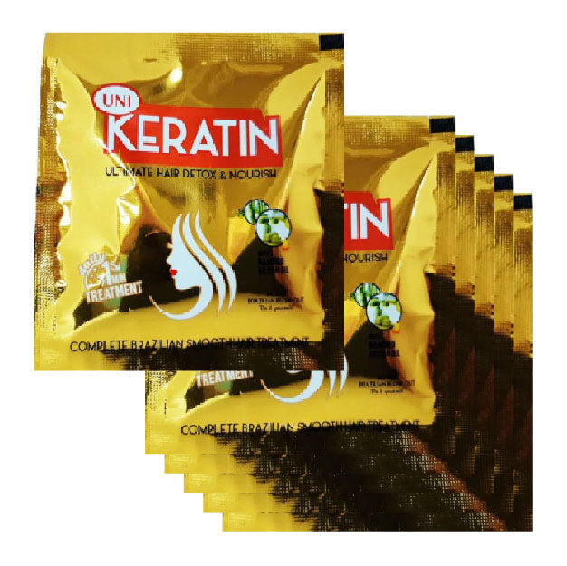 UNI Keratin Hair Reborn Treatment Detox & Nourish 6x20g