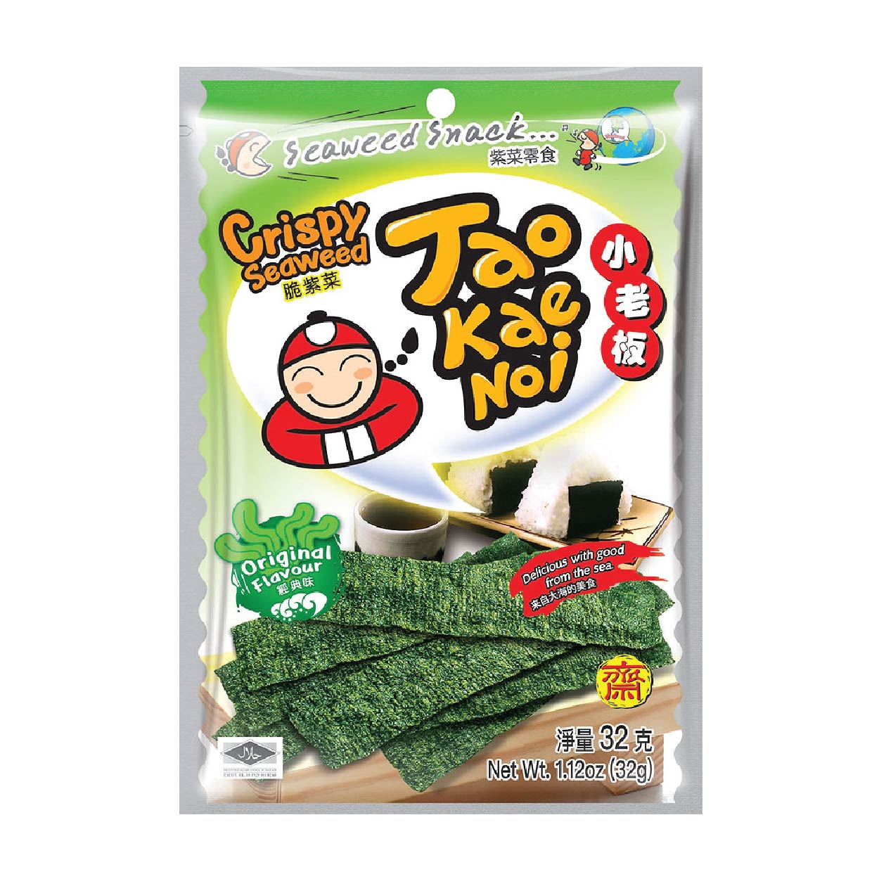 Tao Kae Noi Nori Crispy Seaweed Snack Original 32g