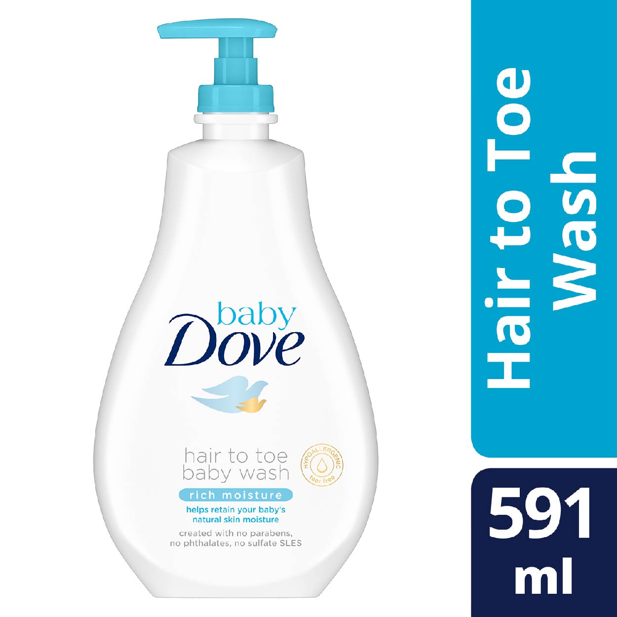 Baby Dove Hair To Toe Baby Wash Rich Moisture 591ml