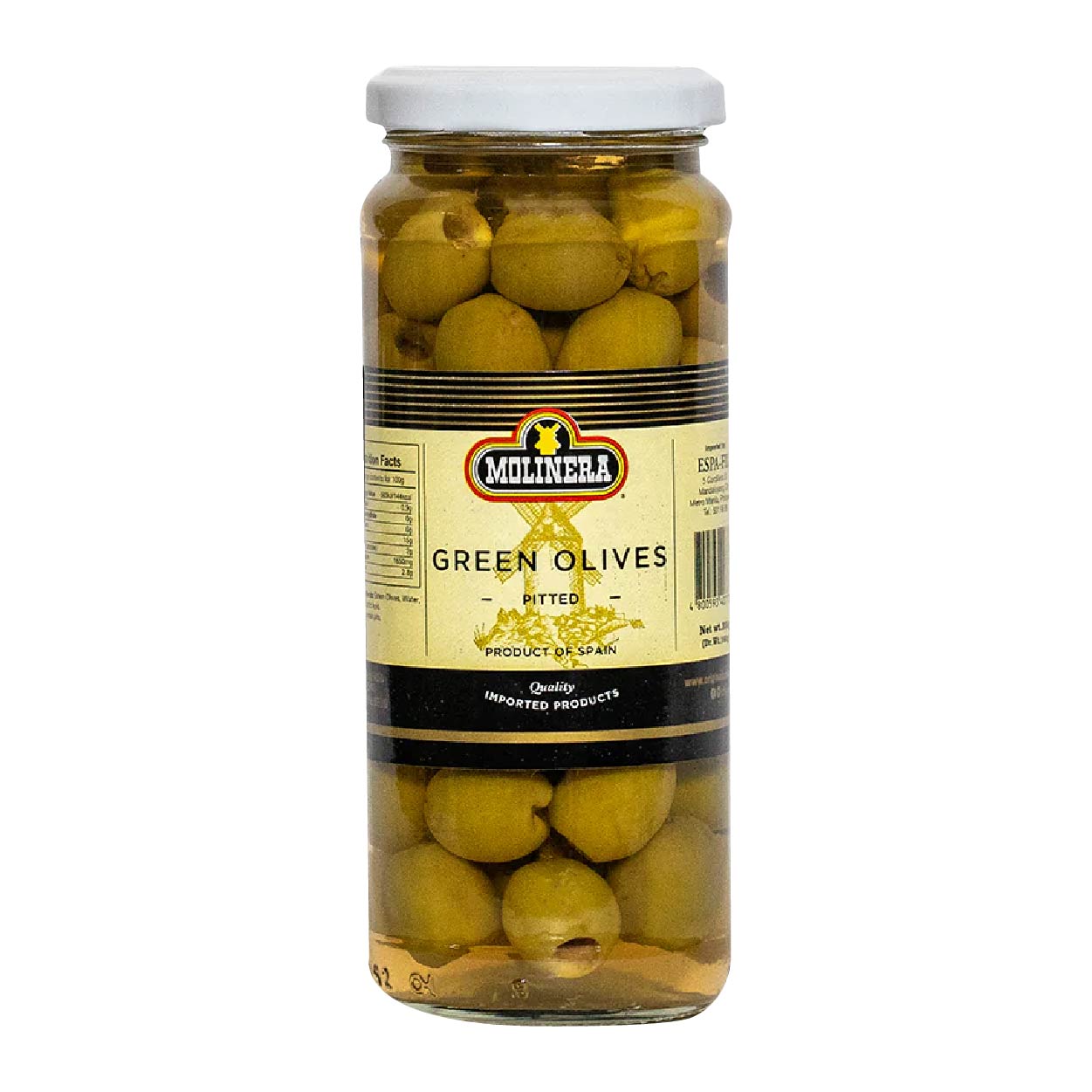 Molinera Green Olives Pitted 140g