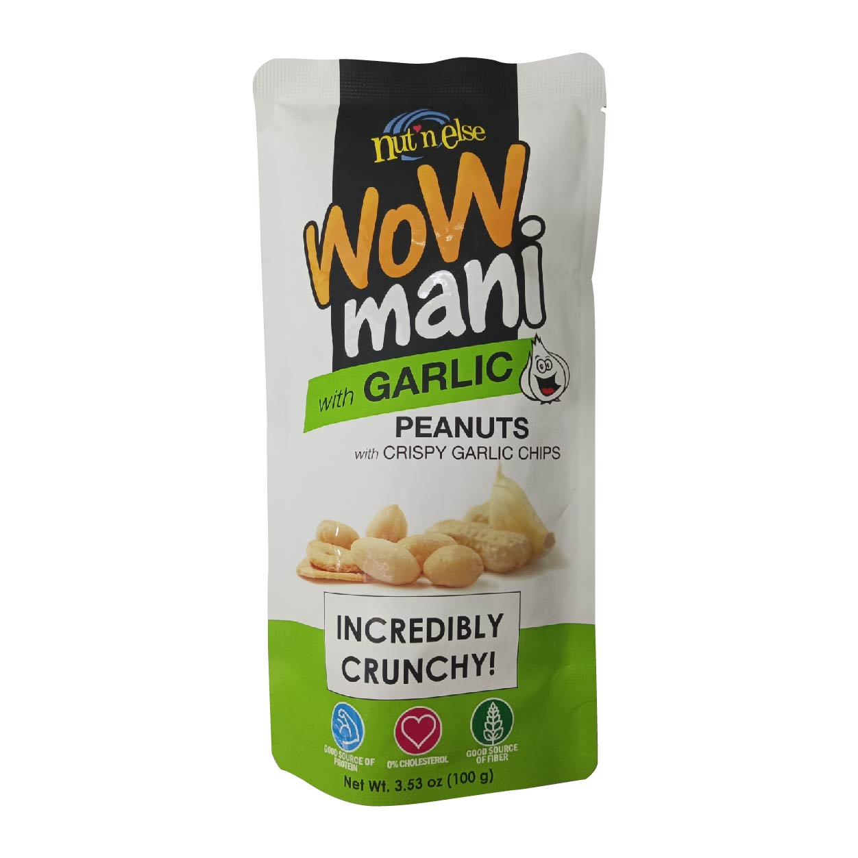 Wow Mani Peanuts with Crispy Garlic Chips 100g