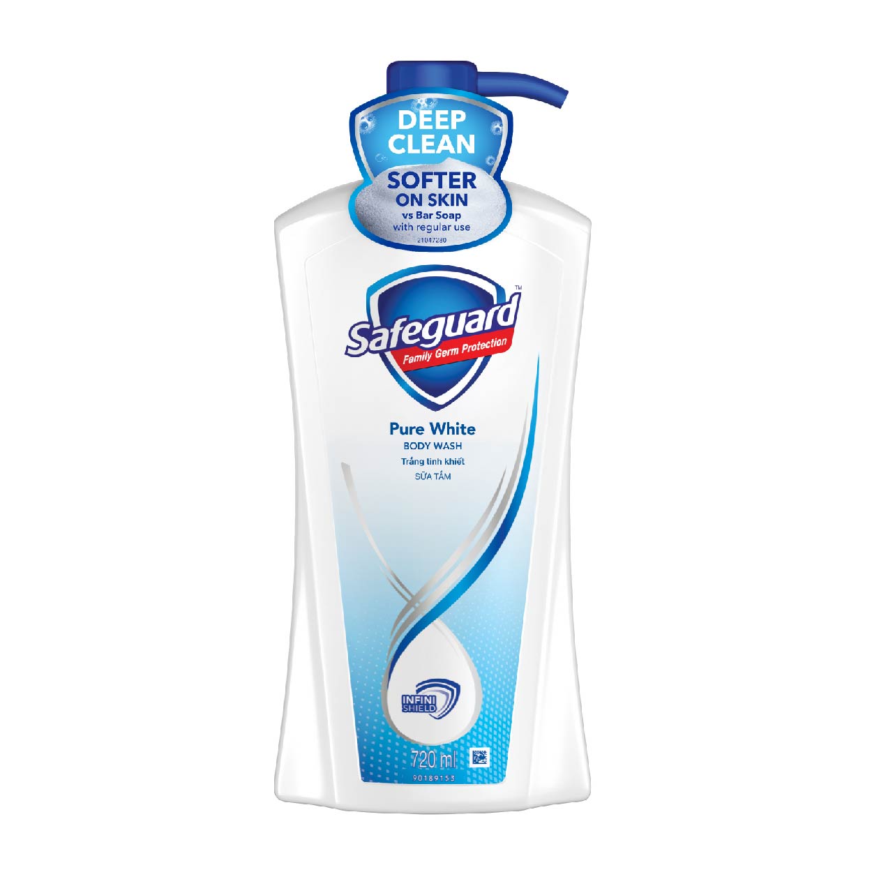 Safeguard Body Wash Pure White Pump 720ml