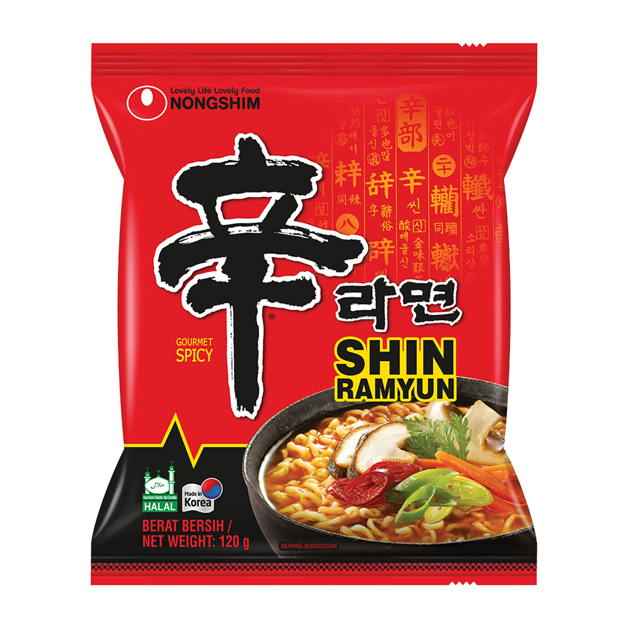 Nongshim Shin Ramyun Gourmet Spicy Instant Noodles Pouch 120g
