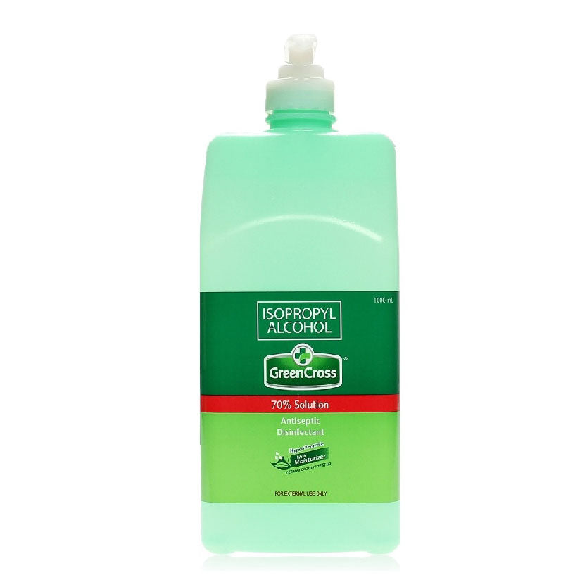 Green Cross 70% Isopropyl Alcohol with Moisturizer Pump 1000ml