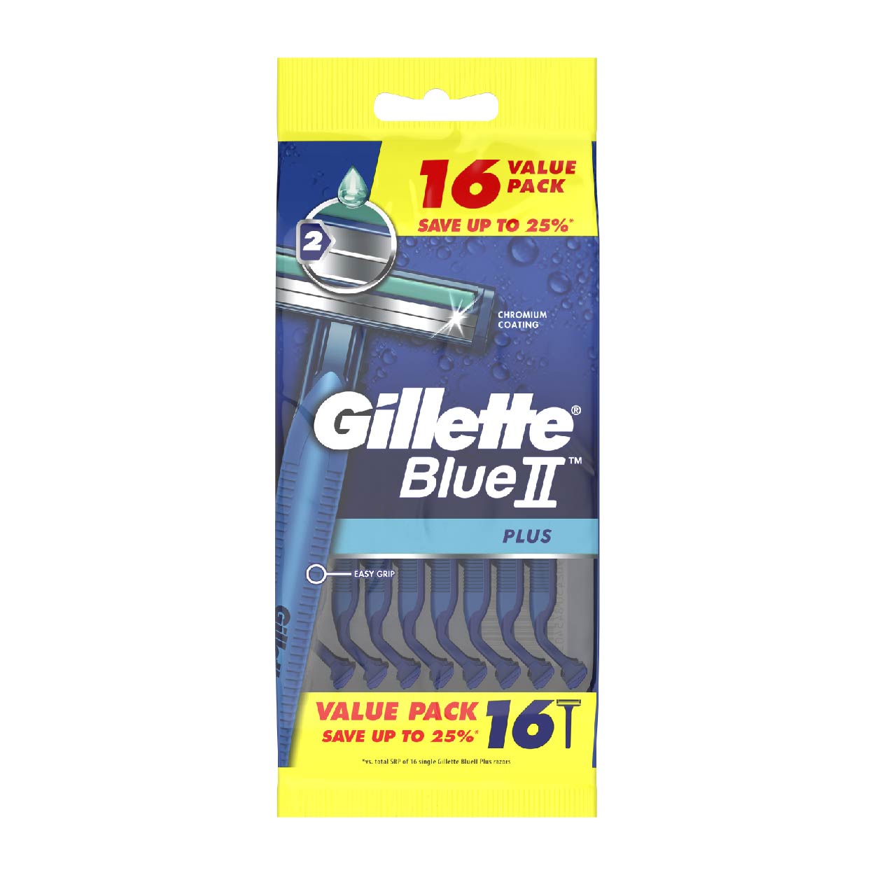 Gillette Razor Blue II Plus 16s Value Pack