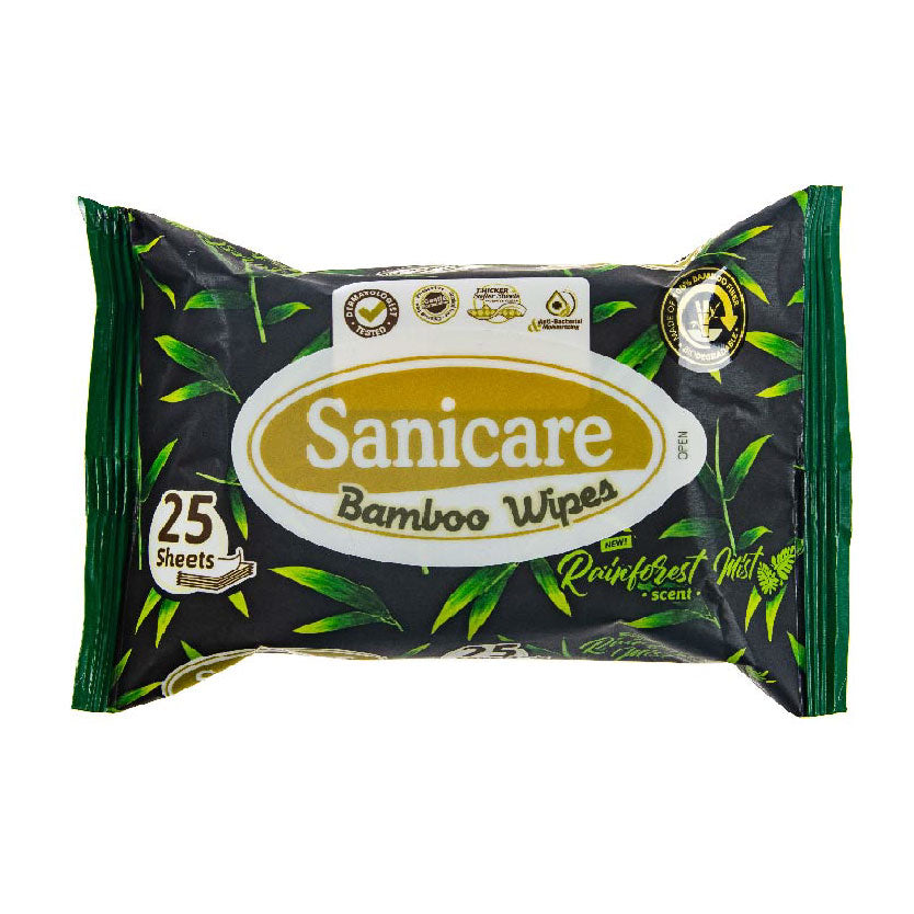 Sanicare Bamboo Natural Wipes 25s