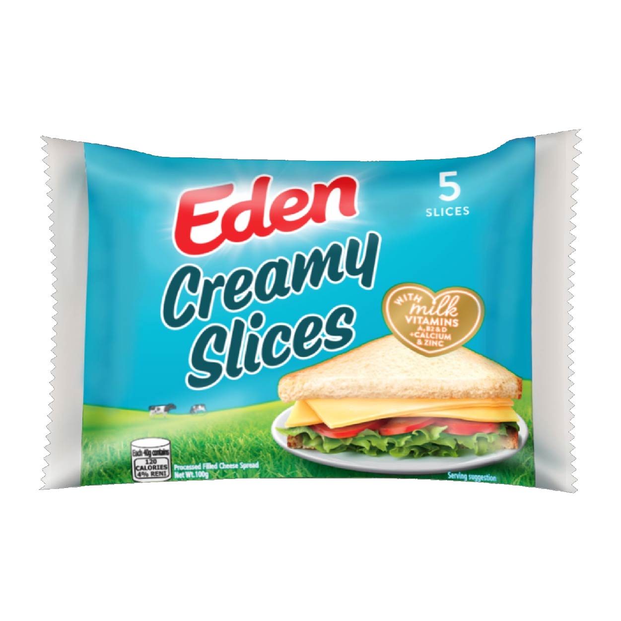 Eden Cheese Creamy Slices 5s 100g