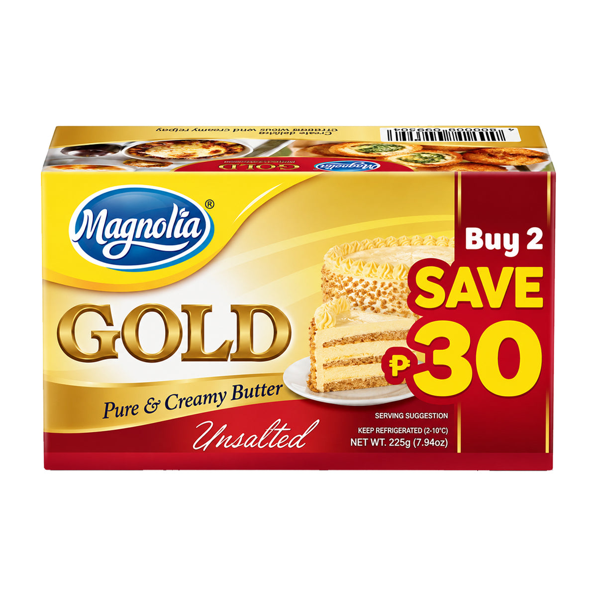 Magnolia Butter Gold Unsalted 2x225g SAVE