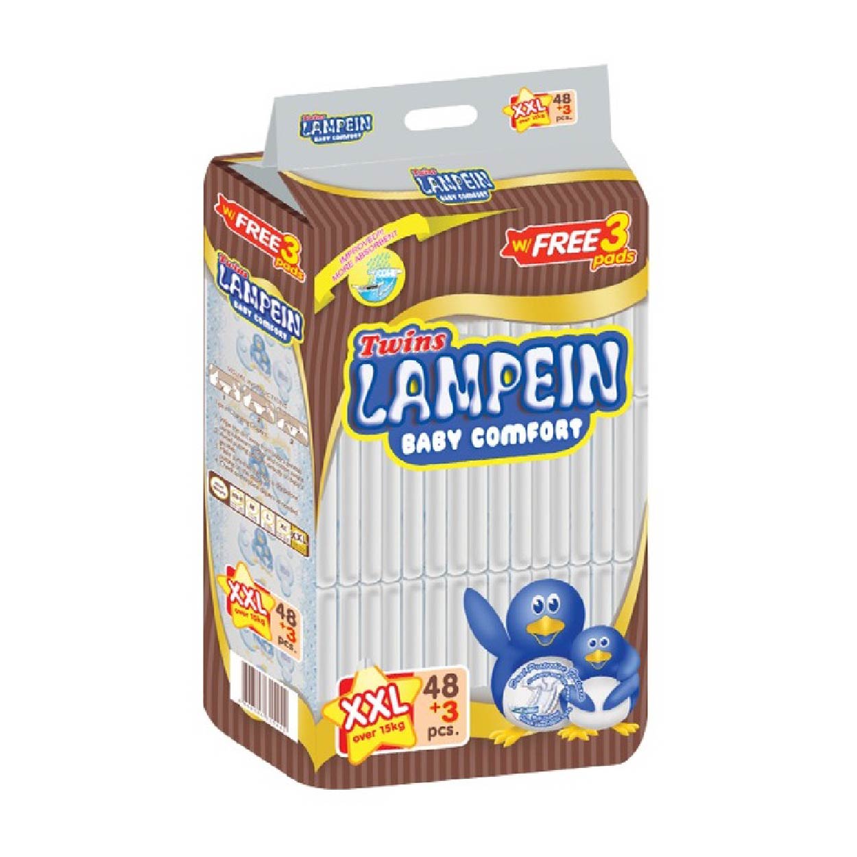 Lampein Twins Baby Comfort Diaper XXL 48s