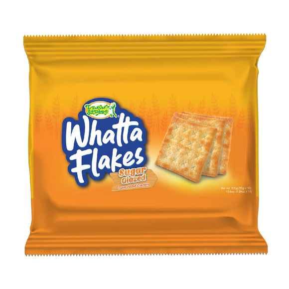 Lemon Square Whatta Flakes Sugar Glazed Puff Crackers 10x30g