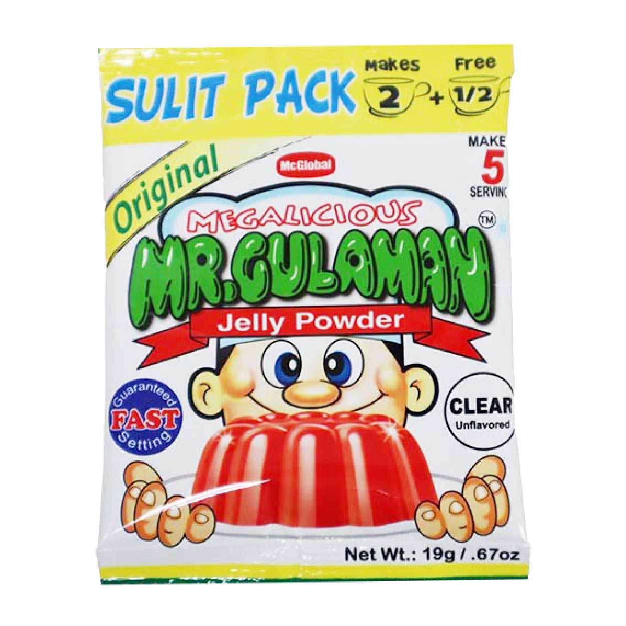 Original Mr Gulaman Jelly Powder Clear Unflavored 19g