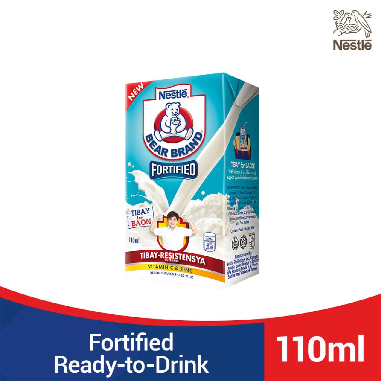 Bear Brand Fortified Ready to Drink Milk 110ml