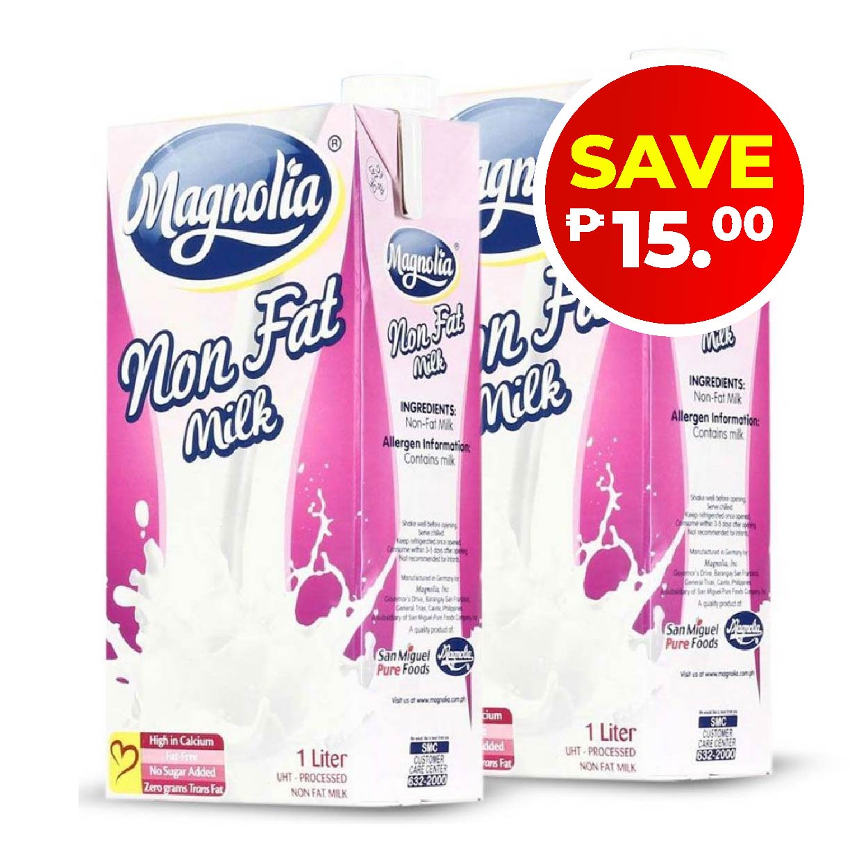 Magnolia Non Fat Milk 2x1L SAVE