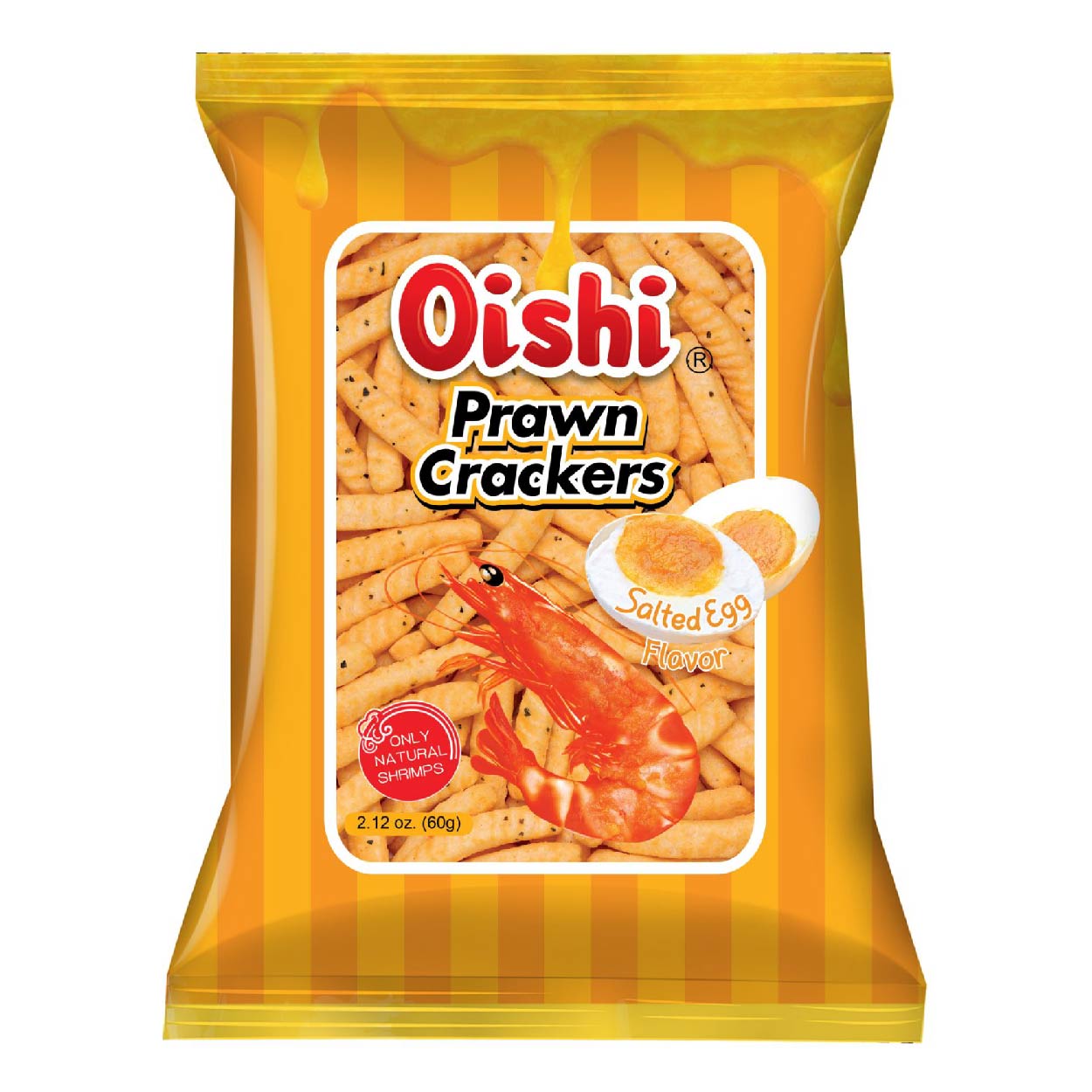 Oishi Prawn Crackers Salted Egg 60g