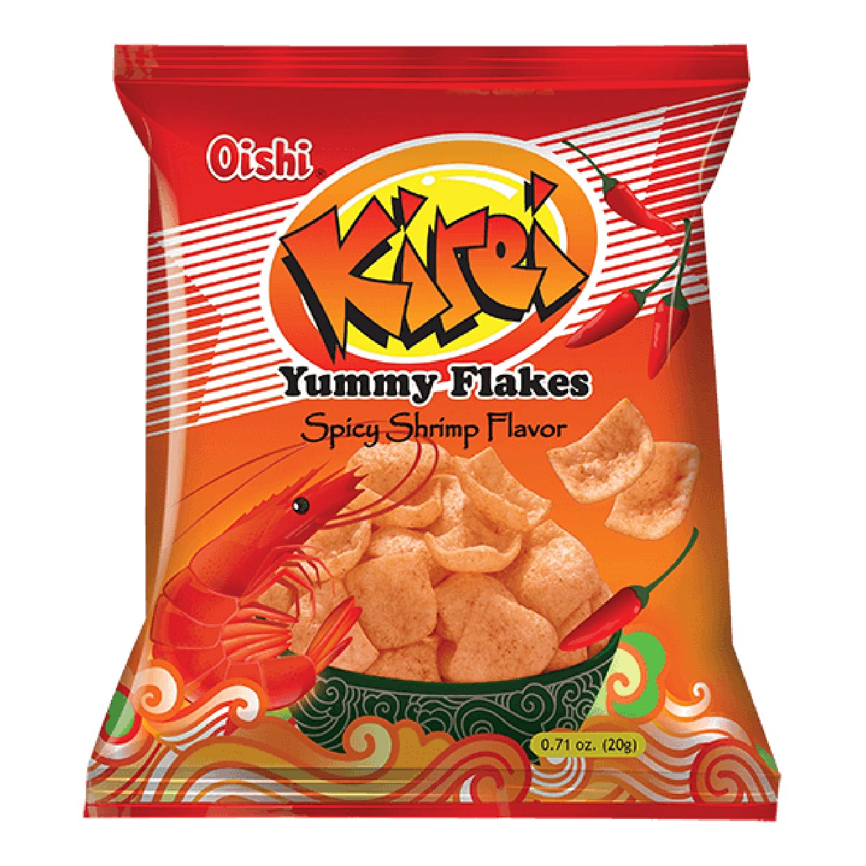 Oishi Kirei Yummy Flakes Spicy Shrimp 20g