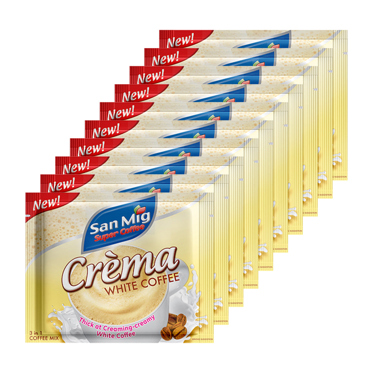 San Mig Super Coffee Crema White 3in1 Coffee Mix 10x25g