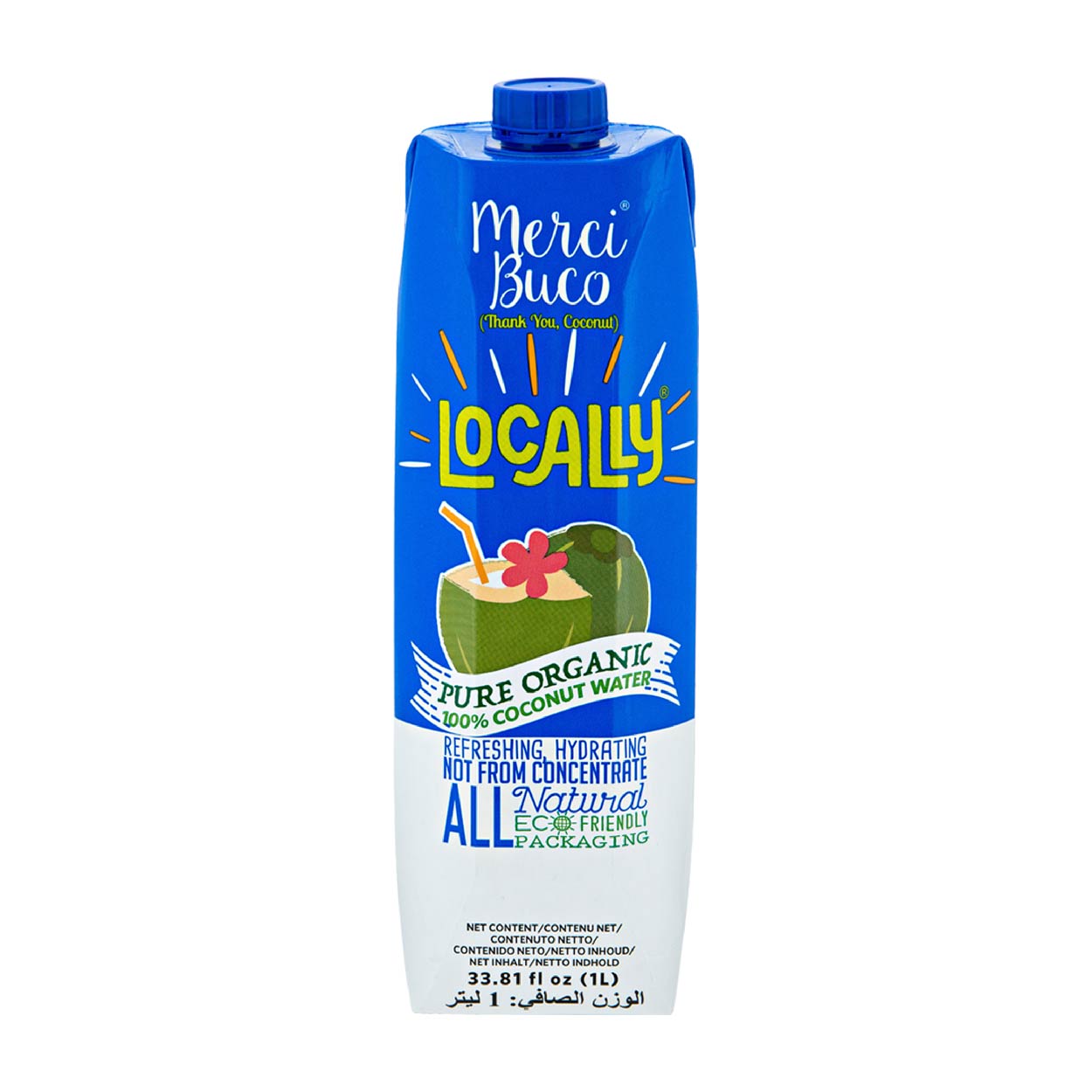 Merci Buco Locally Pure Organic 100% Coconut Water 1L