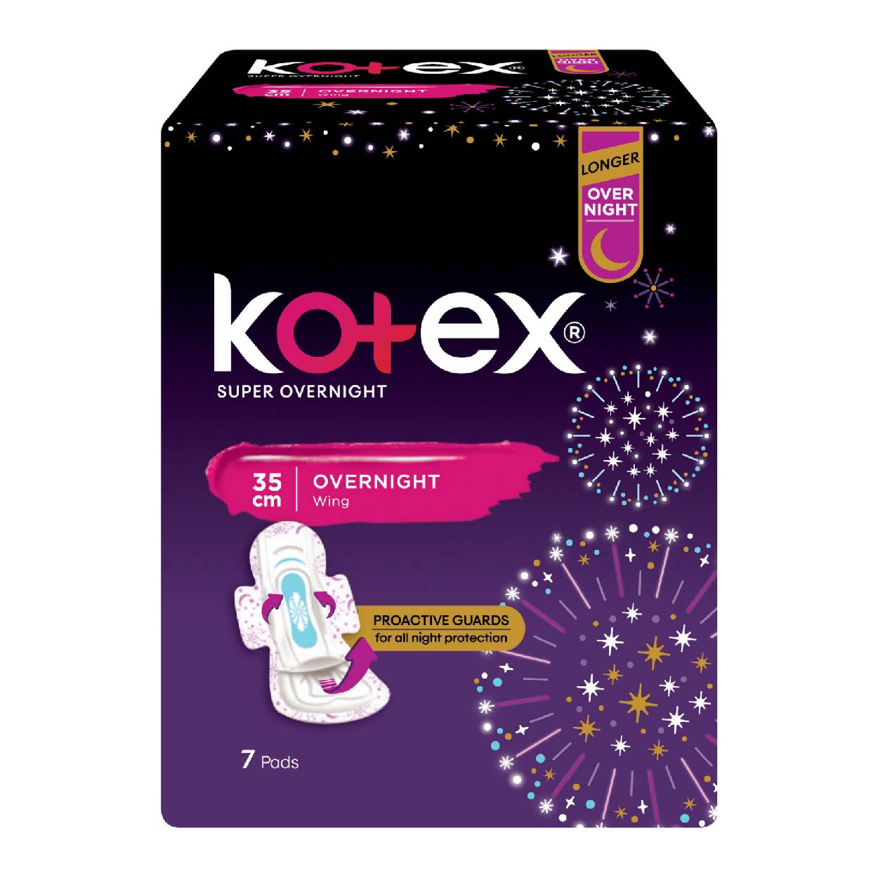 Kotex Super Overnight Napkin 35cm with Wings 7s