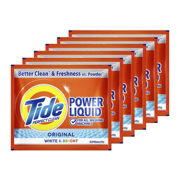 Tide Power Liquid Original White & Bright 6x58g