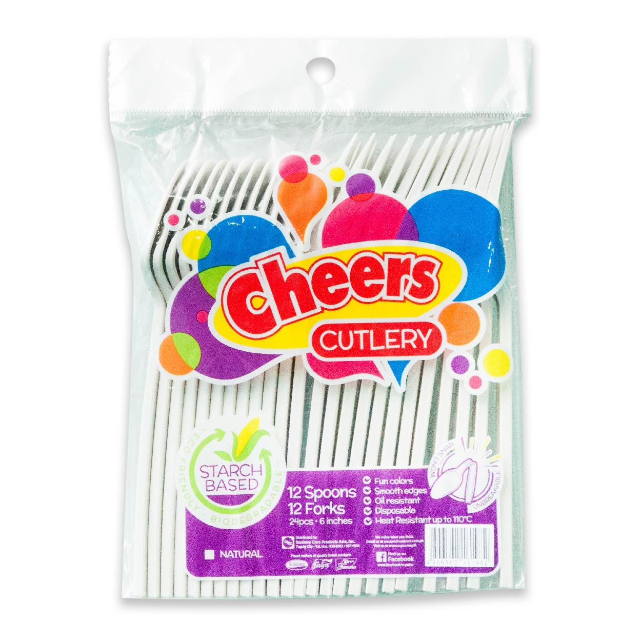 Cheers Cutlery Starch Based Spoons & Forks 6 inches 24s