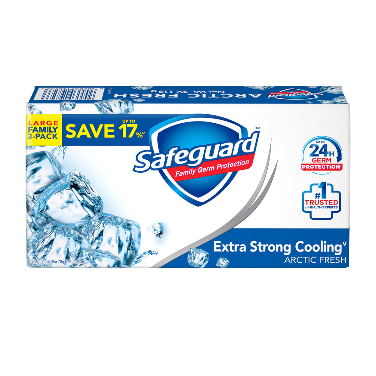 Safeguard Soap Arctic Fresh Large Family 3-Pack 3x115g