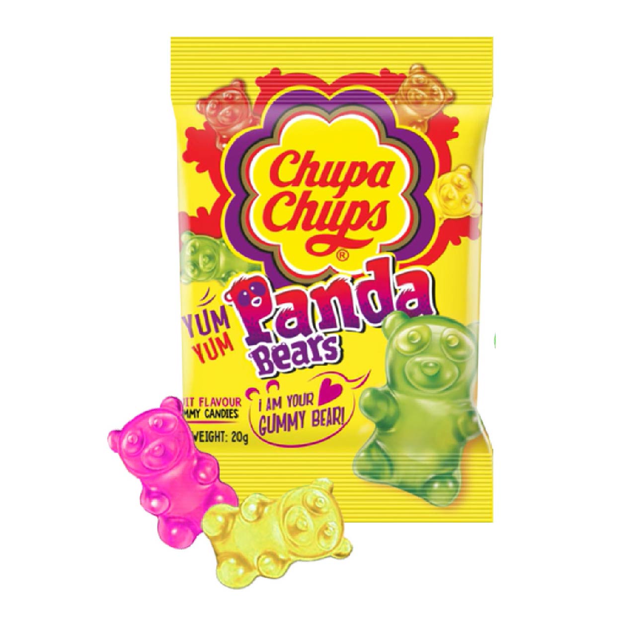 Chupa Chups Panda Bears Gummy Candies 20g