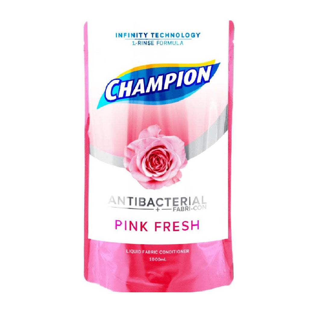 Champion Fabric Conditioner Antibacterial Pink Fresh 1L Refill
