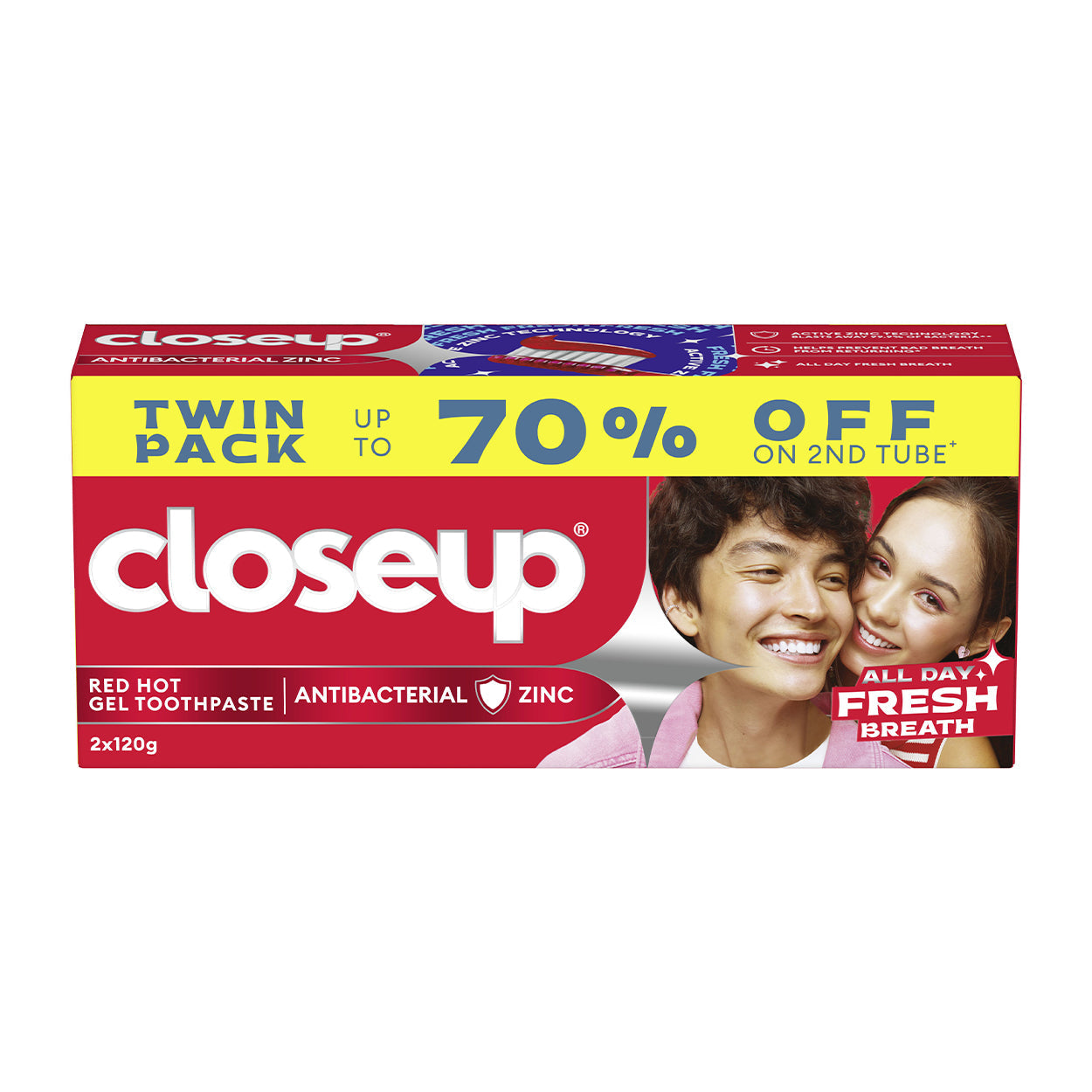 Close Up Toothpaste Red Hot 120g Twin Pack